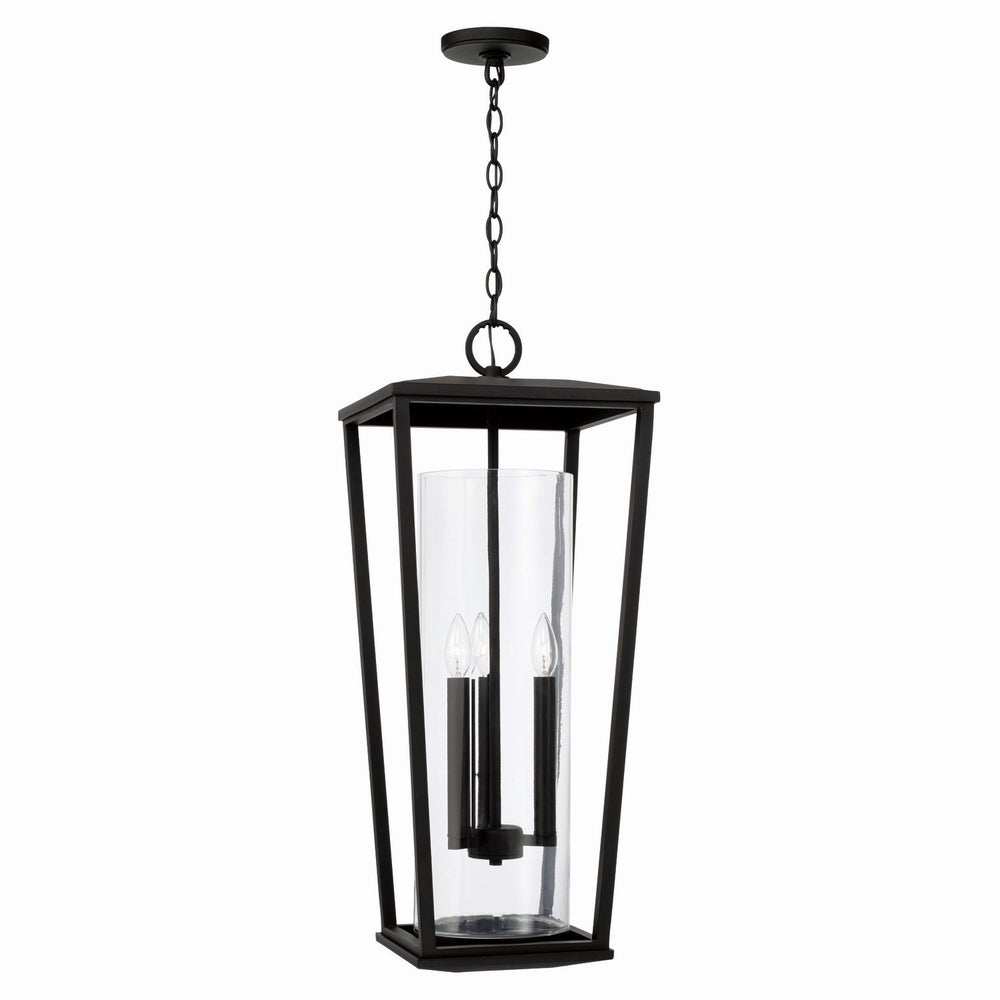 Capital Lighting - Three Light Outdoor Hanging Lantern - Elliott - Black- Union Lighting Luminaires Decor