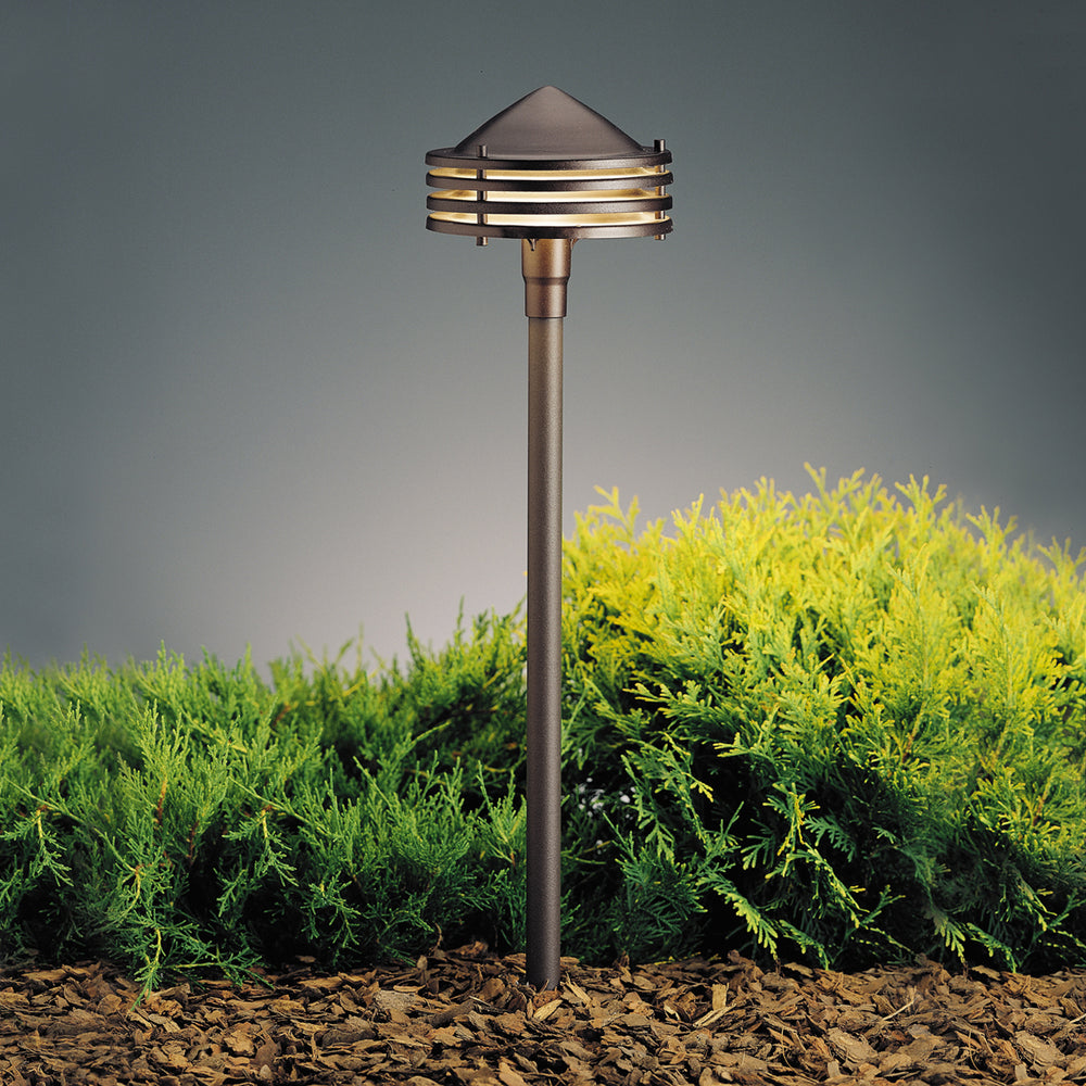 Kichler Canada - One Light Path & Spread - Textured Architectural Bronze- Union Lighting Luminaires Decor