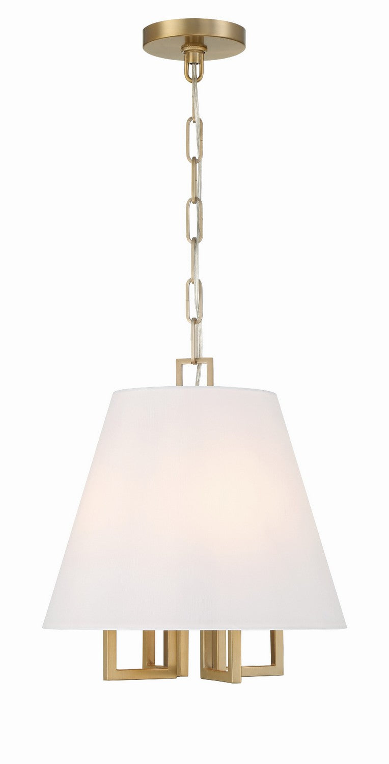 Crystorama - Four Light Mini Chandelier - Westwood - Vibrant Gold- Union Lighting Luminaires Decor