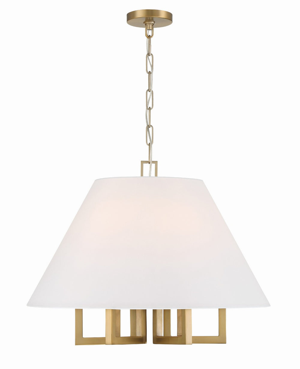 Crystorama - Six Light Chandelier - Westwood - Vibrant Gold- Union Lighting Luminaires Decor