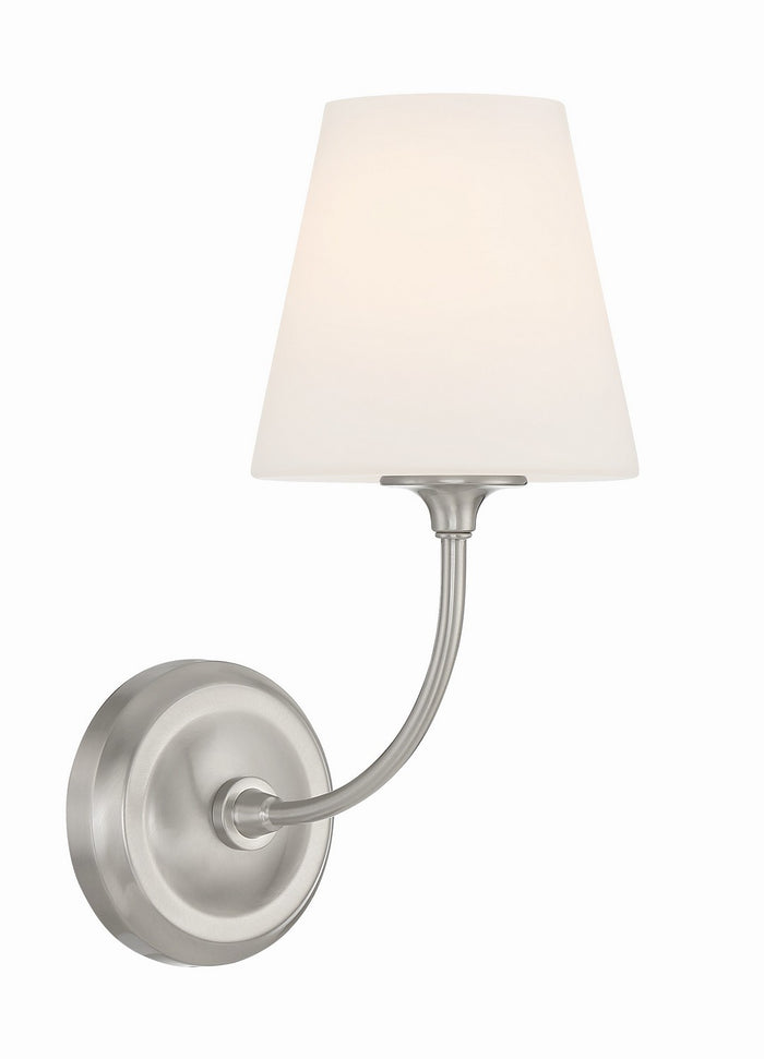Crystorama - One Light Wall Sconce - Sylvan - Brushed Nickel- Union Lighting Luminaires Decor