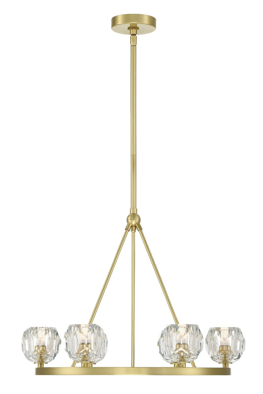Crystorama - LED Chandelier - Aragon - Soft Brass- Union Lighting Luminaires Decor
