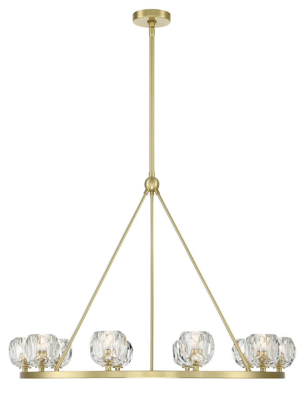 Crystorama - LED Chandelier - Aragon - Soft Brass- Union Lighting Luminaires Decor