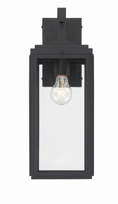 Crystorama - One Light Outdoor Wall Sconce - Byron - Matte Black- Union Lighting Luminaires Decor