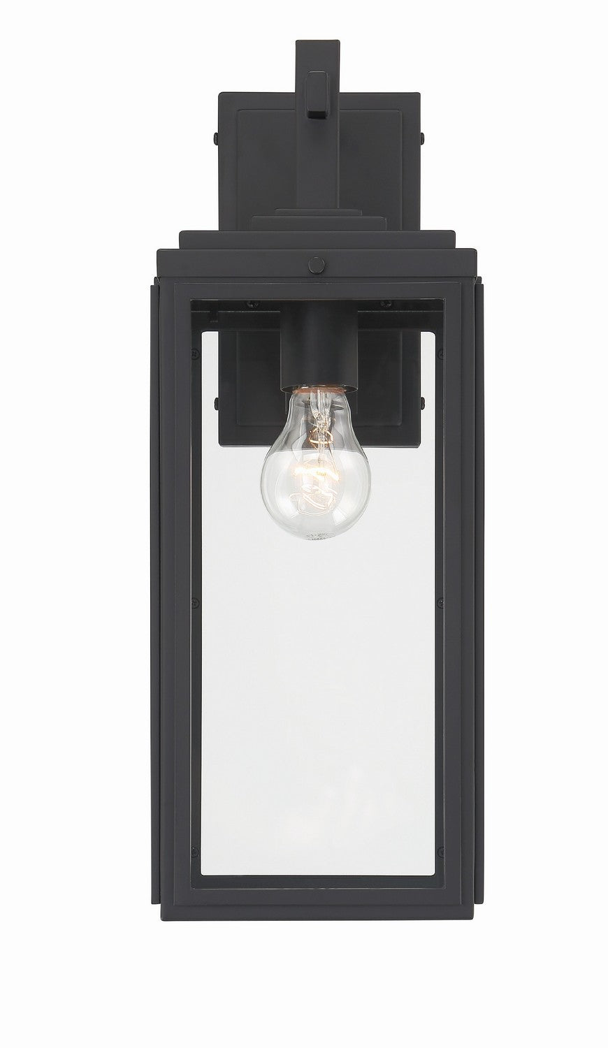 Crystorama - One Light Outdoor Wall Sconce - Byron - Matte Black- Union Lighting Luminaires Decor