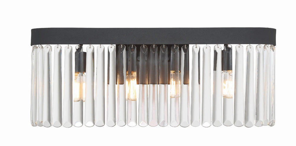 Crystorama - Four Light Bath - Emory - Black Forged- Union Lighting Luminaires Decor