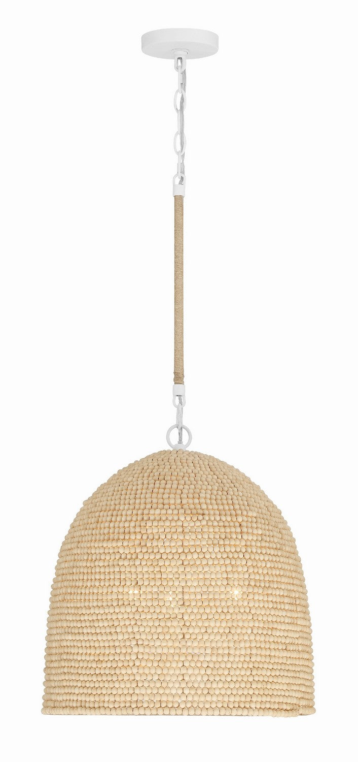 Crystorama - Three Light Pendant - Jasper - Matte White- Union Lighting Luminaires Decor