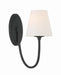 Crystorama - One Light Wall Sconce - Juno - Black Forged- Union Lighting Luminaires Decor