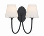Crystorama - Two Light Wall Sconce - Juno - Black Forged- Union Lighting Luminaires Decor