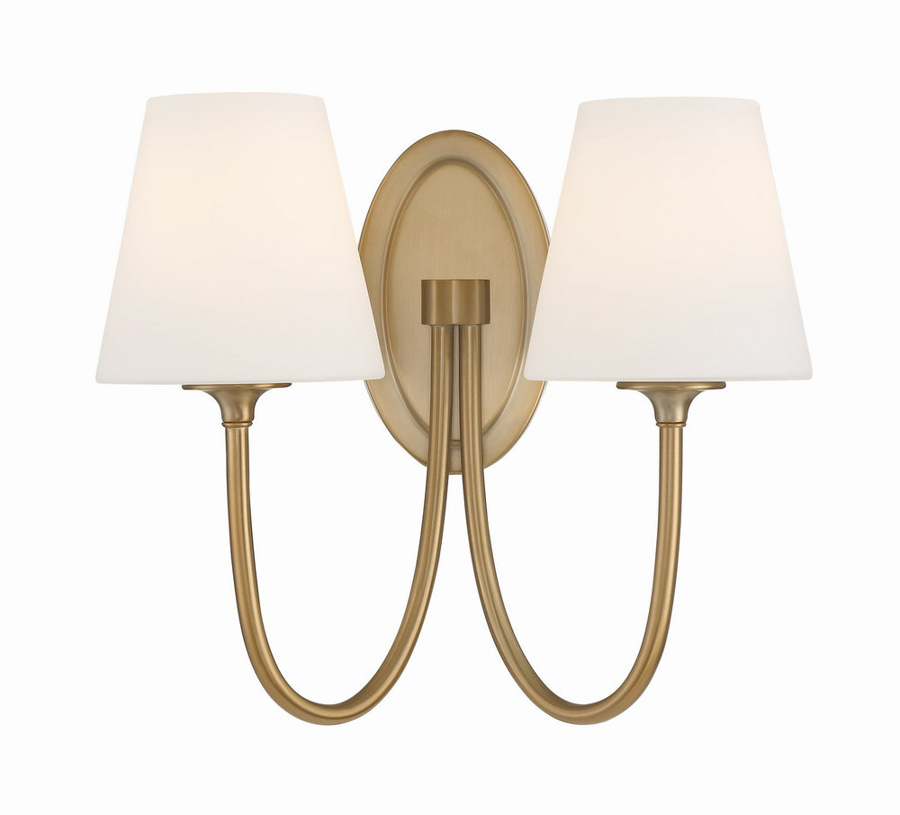 Crystorama - Two Light Wall Sconce - Juno - Vibrant Gold- Union Lighting Luminaires Decor