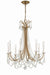 Crystorama - Eight Light Chandelier - Karrington - Aged Brass- Union Lighting Luminaires Decor