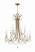 Crystorama - 12 Light Chandelier - Karrington - Aged Brass- Union Lighting Luminaires Decor