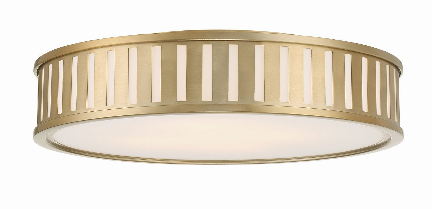 Crystorama - Four Light Flush Mount - Kendal - Vibrant Gold- Union Lighting Luminaires Decor