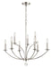 Crystorama - Nine Light Chandelier - Mila - Polished Nickel- Union Lighting Luminaires Decor