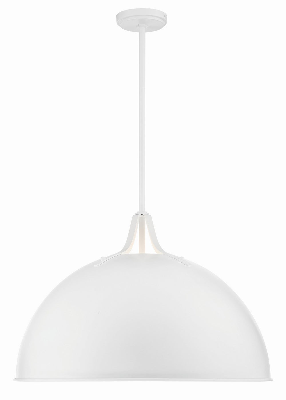 Crystorama - Three Light Pendant - Soto - White- Union Lighting Luminaires Decor