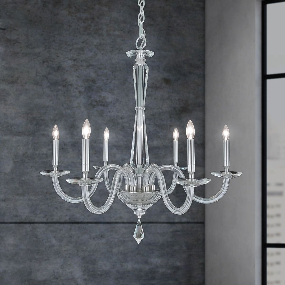Schonbek - Six Light Chandelier - Habsburg - Polished Chrome- Union Lighting Luminaires Decor