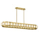 Savoy House - Eight Light Linear Chandelier - Gideon - Warm Brass- Union Lighting Luminaires Decor