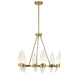 Savoy House - Six Light Chandelier - Nouvel - Warm Brass- Union Lighting Luminaires Decor
