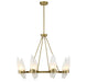 Savoy House - Eight Light Chandelier - Nouvel - Warm Brass- Union Lighting Luminaires Decor
