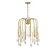 Savoy House - Six Light Chandelier - Anholt - Noble Brass- Union Lighting Luminaires Decor