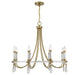 Savoy House - Eight Light Chandelier - Mayfair - Warm Brass and Chrome- Union Lighting Luminaires Decor