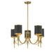 Savoy House - Five Light Chandelier - Quincy - Matte Black w/Warm Brass- Union Lighting Luminaires Decor