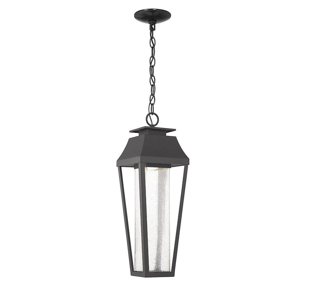 Savoy House - LED Outdoor Hanging Lantern - Brookline - Matte Black- Union Lighting Luminaires Decor