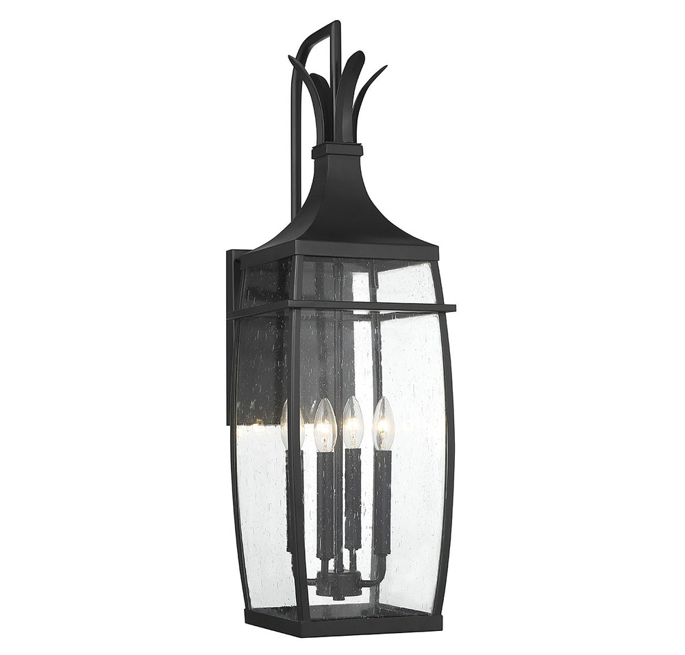 Savoy House - Four Light Outdoor Wall Lantern - Montpelier - Matte Black- Union Lighting Luminaires Decor