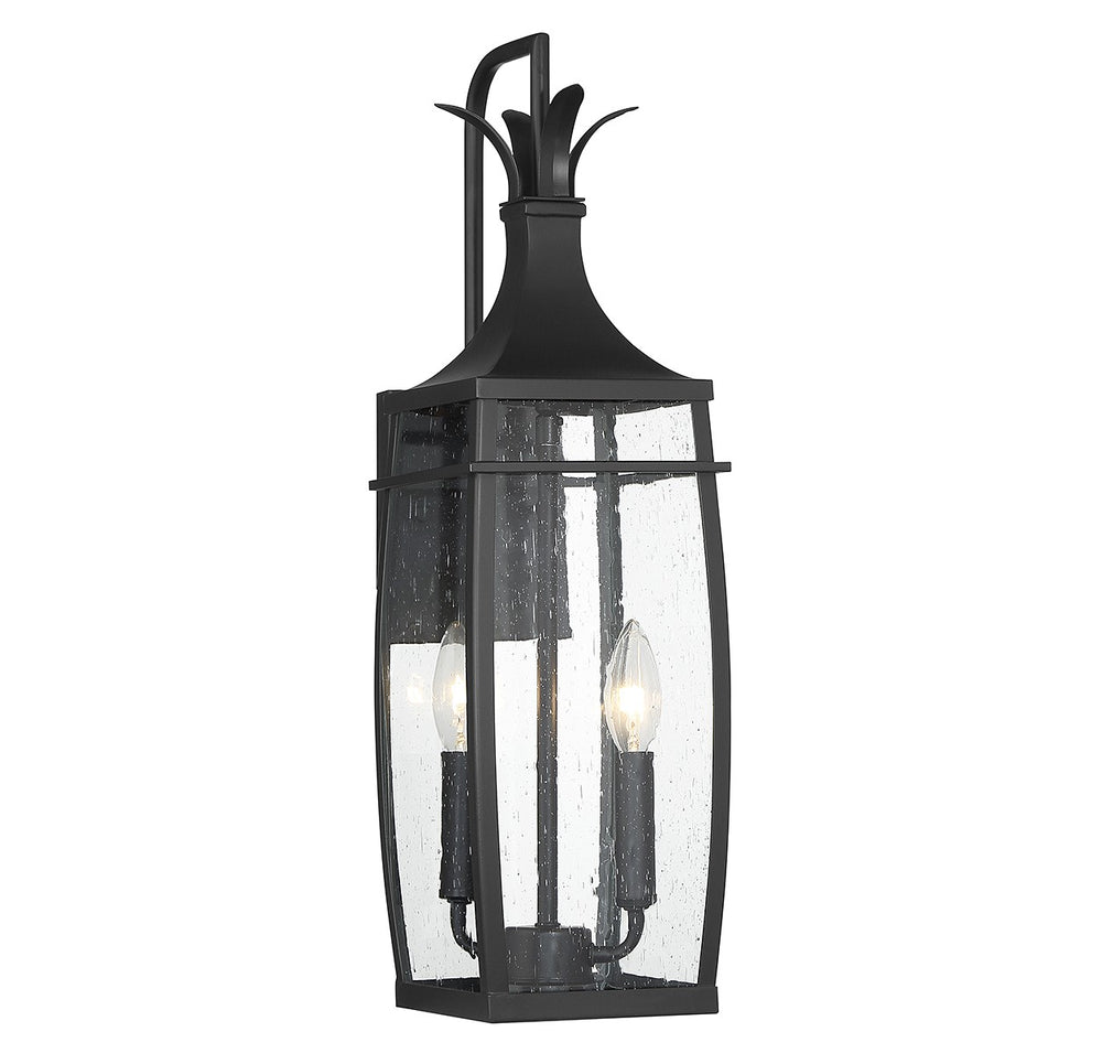 Savoy House - Two Light Outdoor Wall Lantern - Montpelier - Matte Black- Union Lighting Luminaires Decor