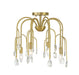 Savoy House - Four Light Convertible Semi-Flush or Pendant - Anholt - Noble Brass- Union Lighting Luminaires Decor