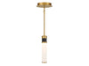 Savoy House - LED Mini Pendant - Abel - Matte Black w/Warm Brass- Union Lighting Luminaires Decor