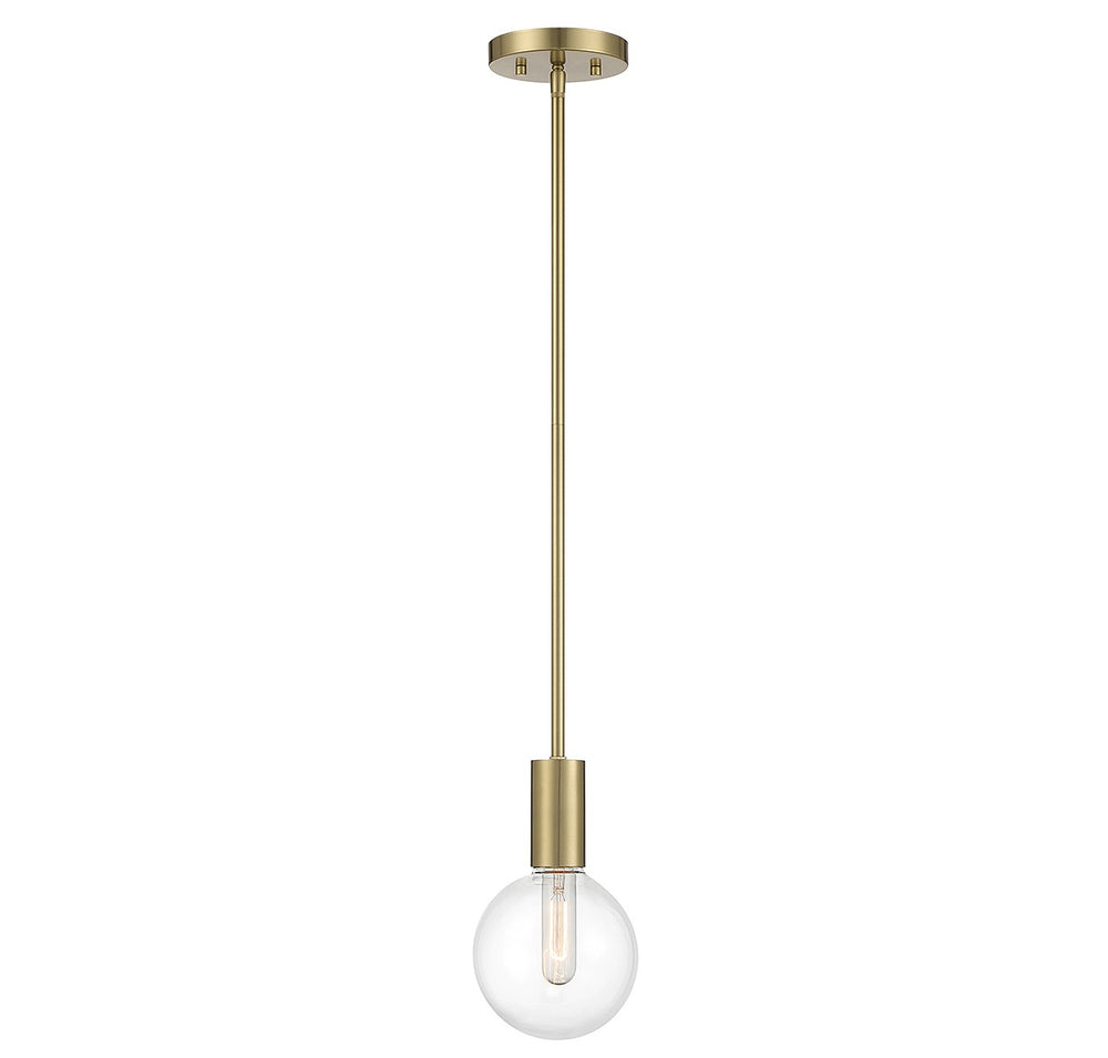 Savoy House - One Light Mini Pendant - Wright - Warm Brass- Union Lighting Luminaires Decor