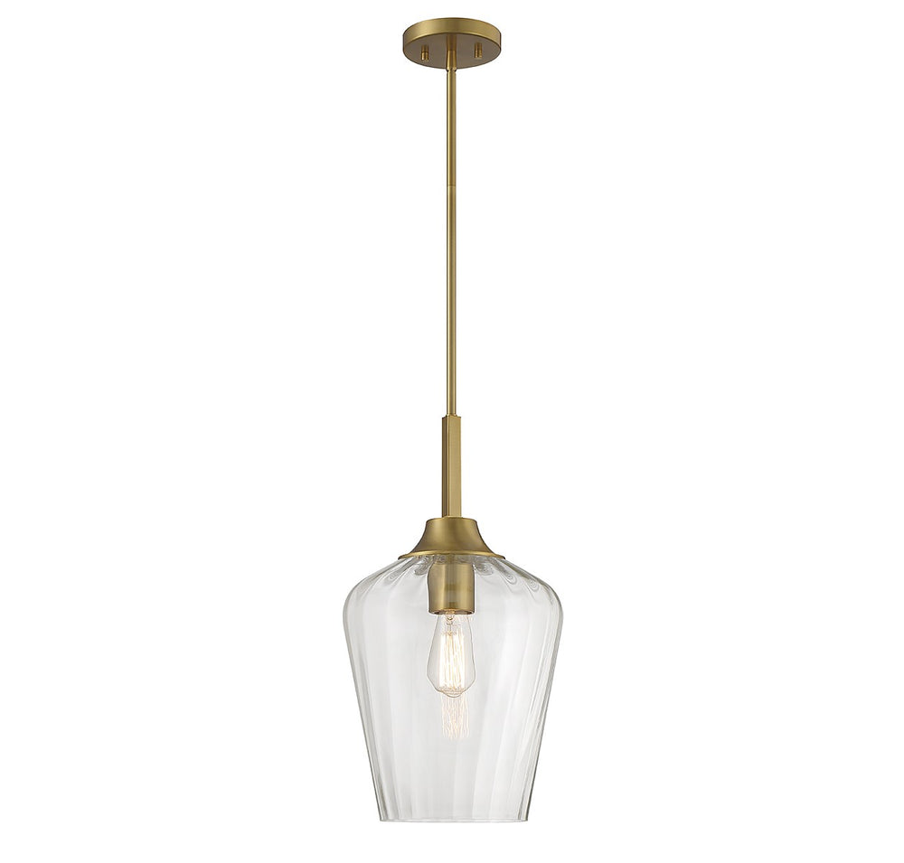 Savoy House - One Light Pendant - Carlton - Warm Brass- Union Lighting Luminaires Decor
