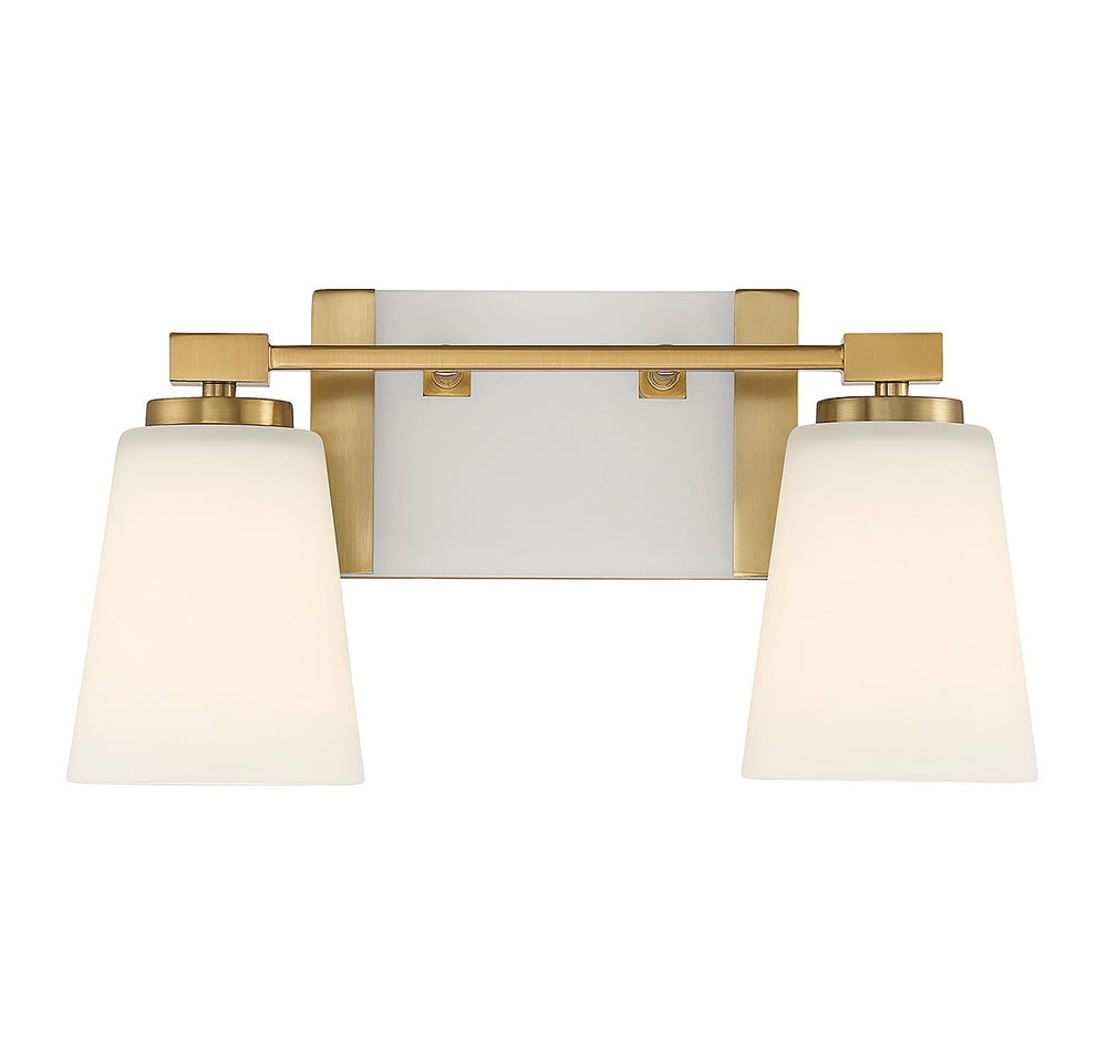 Savoy House - Two Light Bathroom Vanity - Darby - Warm Brass- Union Lighting Luminaires Decor
