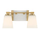 Savoy House - Two Light Bathroom Vanity - Darby - Warm Brass- Union Lighting Luminaires Decor