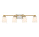 Savoy House - Four Light Bathroom Vanity - Darby - Warm Brass- Union Lighting Luminaires Decor