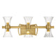 Savoy House - LED Bathroom Vanity - Bennington - Warm Brass- Union Lighting Luminaires Decor