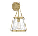 Savoy House - One Light Wall Sconce - Crawford - Warm Brass- Union Lighting Luminaires Decor