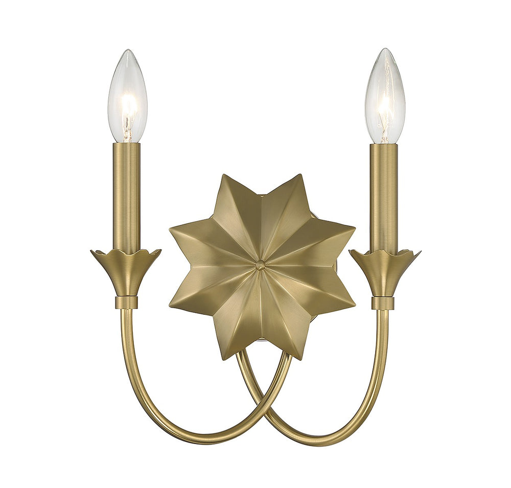 Savoy House - Two Light Wall Sconce - Sullivan - Warm Brass- Union Lighting Luminaires Decor