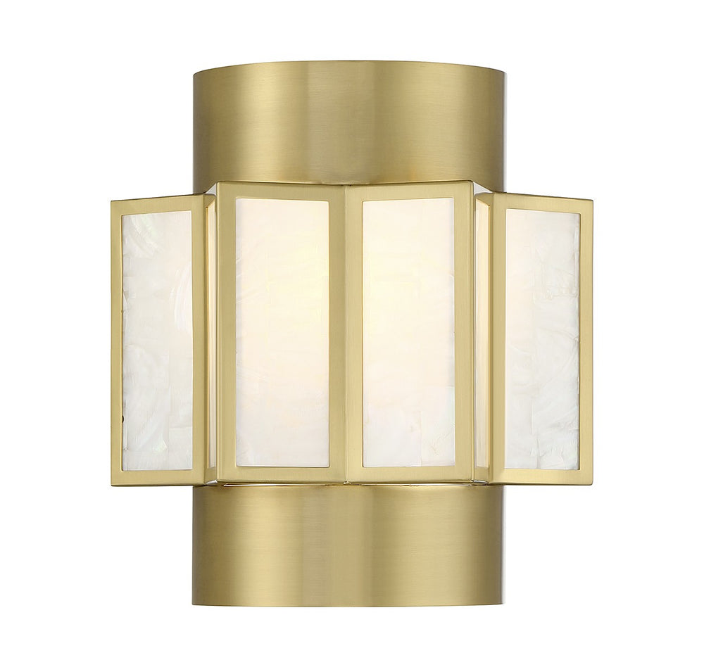 Savoy House - Two Light Wall Sconce - Gideon - Warm Brass- Union Lighting Luminaires Decor
