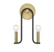 Savoy House - Two Light Wall Sconce - Archway - Matte Black w/Warm Brass- Union Lighting Luminaires Decor