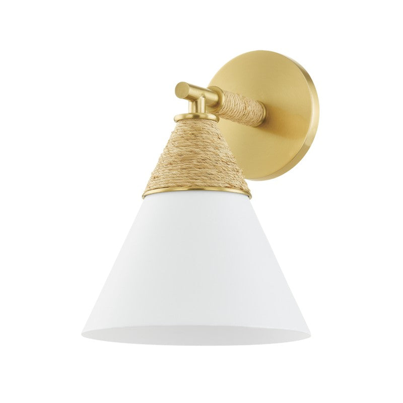 Mitzi Canada - One Light Wall Sconce - Mica - Aged Brass- Union Lighting Luminaires Decor