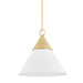 Mitzi Canada - One Light Pendant - Mica - Aged Brass- Union Lighting Luminaires Decor