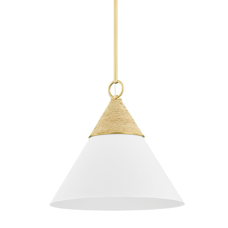 Mitzi Canada - One Light Pendant - Mica - Aged Brass- Union Lighting Luminaires Decor