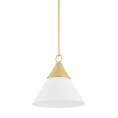 Mitzi Canada - One Light Pendant - Mica - Aged Brass- Union Lighting Luminaires Decor