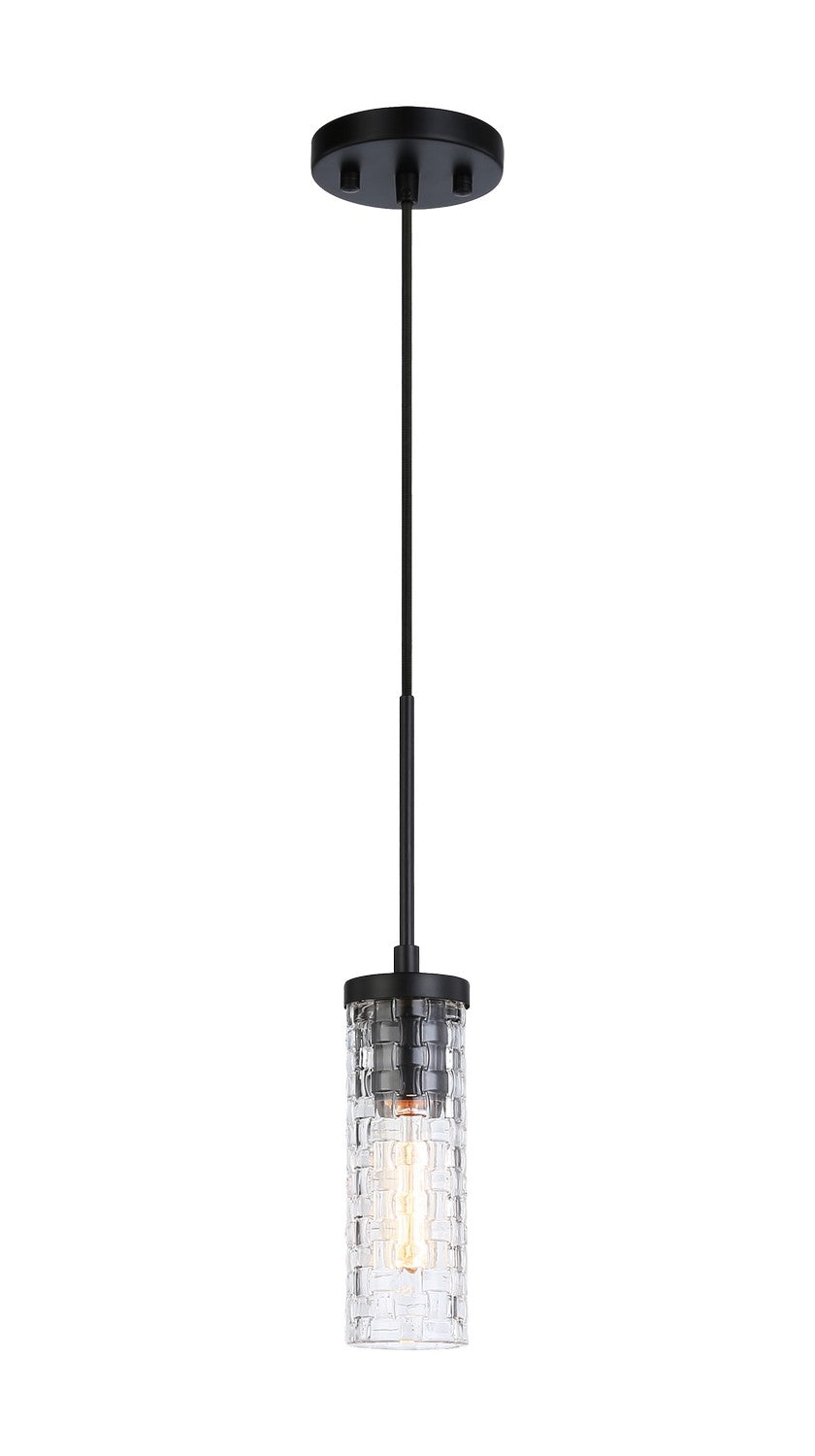 Matteo Canada - One Light Pendant - Weaver - Black- Union Lighting Luminaires Decor