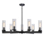 Matteo Canada - Nine Light Pendant - Weaver - Black- Union Lighting Luminaires Decor