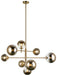 Matteo Canada - Eight Light Chandelier - Averley - Aged Gold Brass- Union Lighting Luminaires Decor