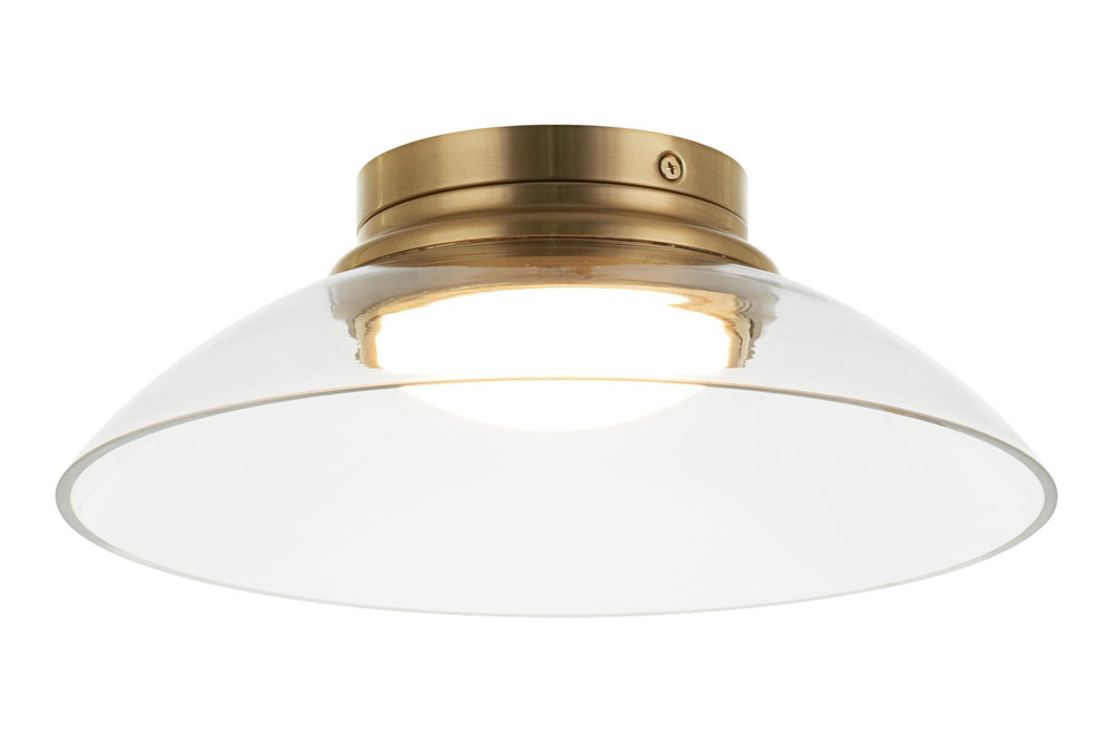 Matteo Canada - LED Flush Mount - Luna - Aged Gold Brass- Union Lighting Luminaires Decor