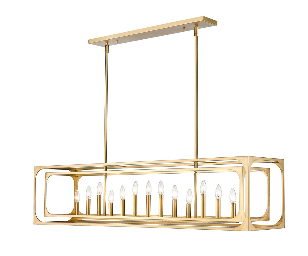 Z-Lite Canada - 13 Light Island Pendant - Easton - Rubbed Brass- Union Lighting Luminaires Decor